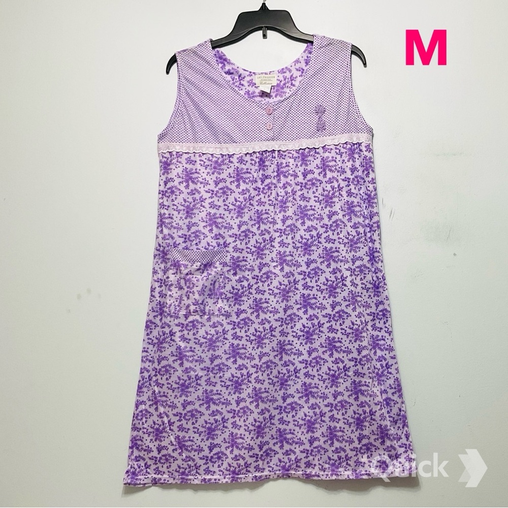 as M - New Purple Cotton Dolly Nightgown # 3
